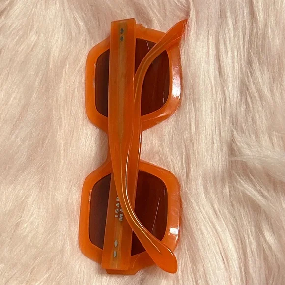 ISABEL MARANT Orange Geometric Black Brown Sunglasses Avant  display picture 2